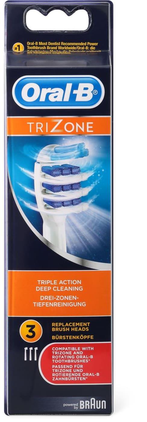 TECNO SHOP Oral-B Trizone EB30 3 testine di ricambio spazzolino elettrico Braun